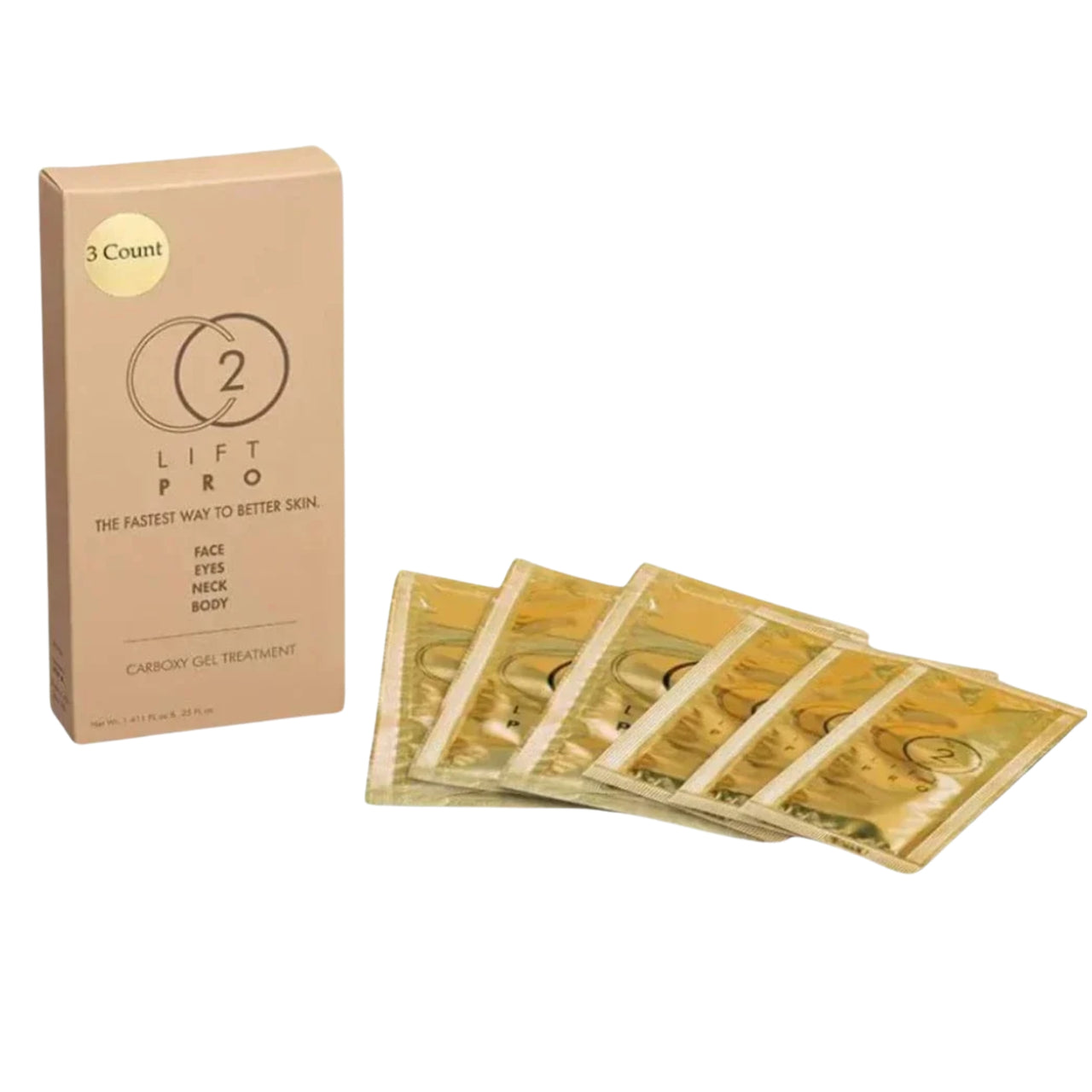 CO2LIFT Pro 3 Treatments Carboxy Gel Face Mask - 3 Ct (per box)